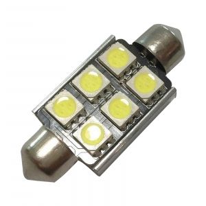 Lampade Siluro a 6 Led SMD Canbus 12V 16X38mm (2PCS)