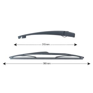 TRA-C848 Sparblade Rear Arm Kit CITROEN C4 Picasso I 360mm (1PCS