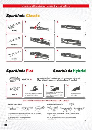 Istruzioni montaggio spazzole Flat-Hybrid